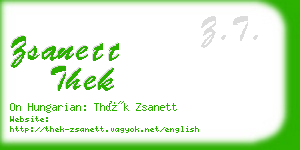 zsanett thek business card